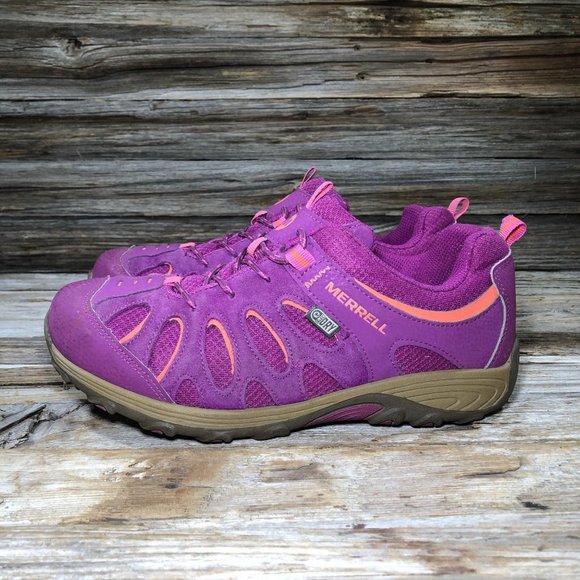 Merrell Chameleon Low Lace Pink Hiking Boots 6 - Picture 2 of 9